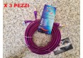 Kit 3 Coppie RCA 2 CANALI IMPACT IP 1500 5 M Cavo Doppia Schermatura auto